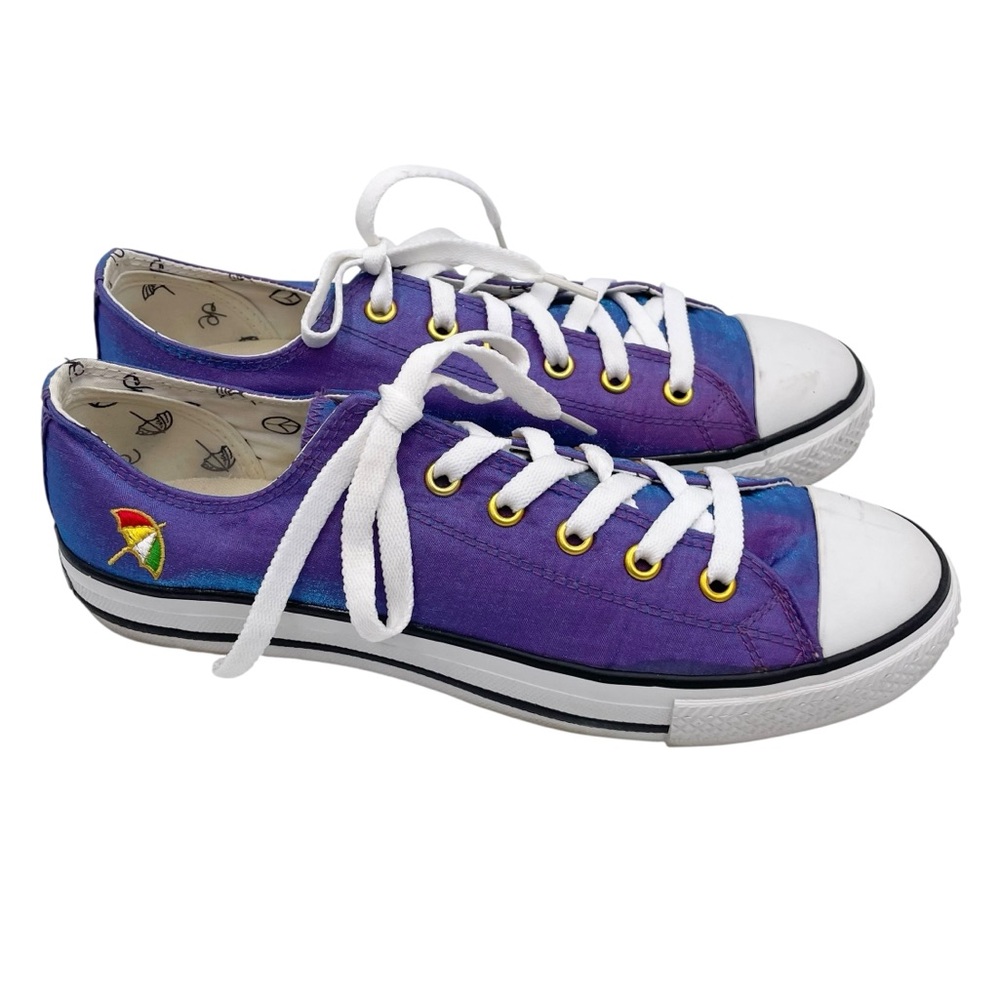 Arnold Palmer Womens Shoes Lace Up Low Top Sneakers Iridescent Purple EU Size 39